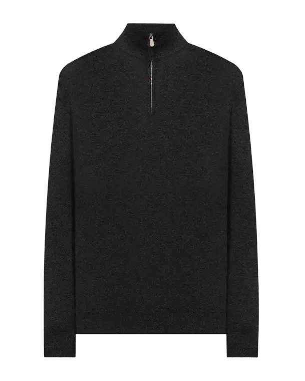 BRUNELLO CUCINELLI - Pull en Cachemire Gris Foncé - Lothaire