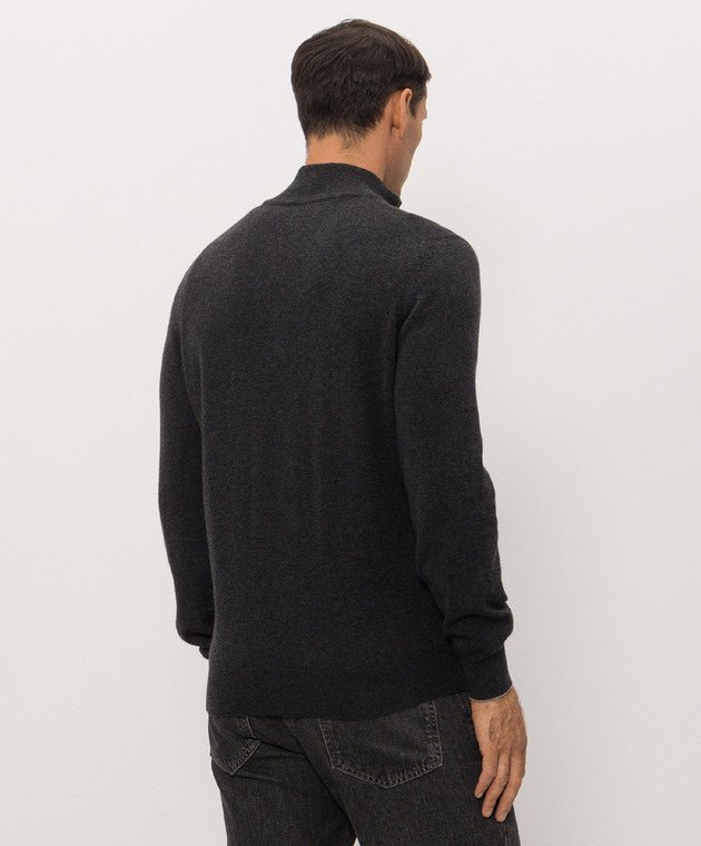 BRUNELLO CUCINELLI - Pull en Cachemire Gris Foncé - Lothaire