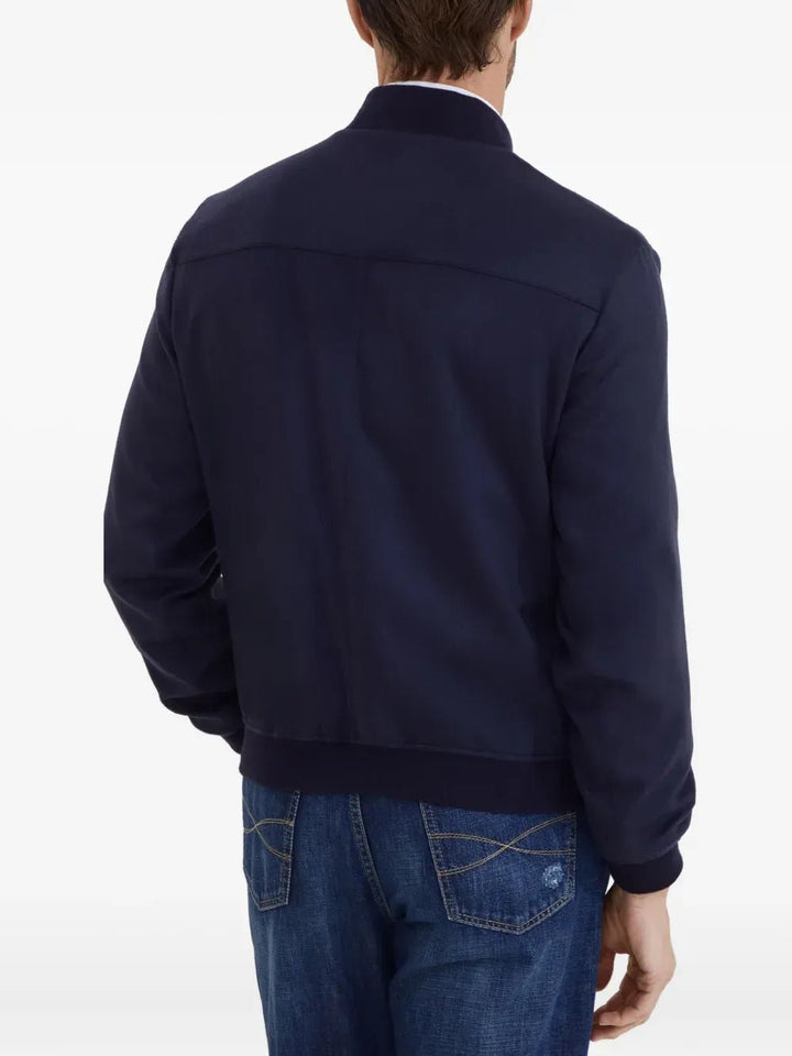 BRUNELLO CUCINELLI - Veste bomber oasis en cachemire bleu - Lothaire
