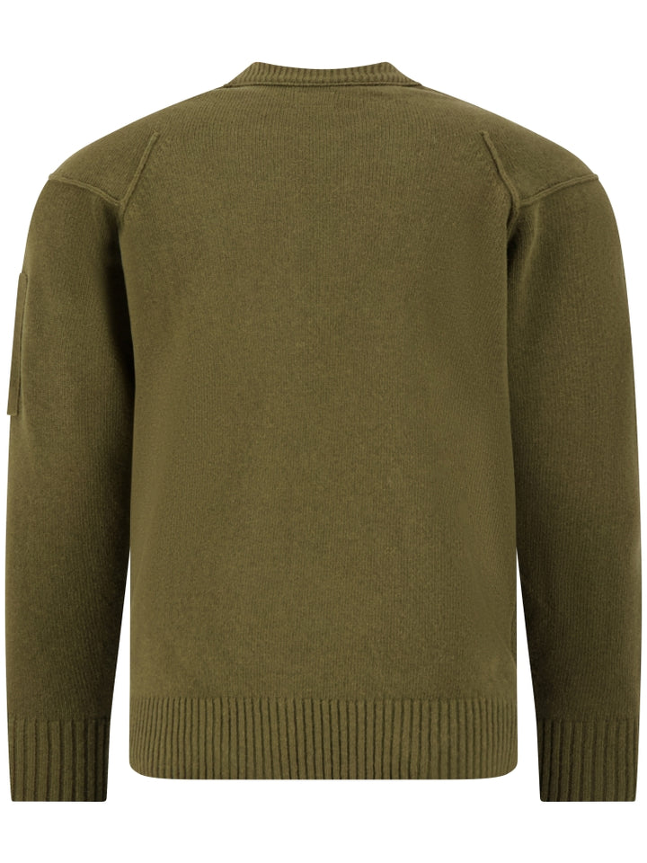 C.P. COMPANY - Pull Lens en laine d’agneau Vert lierre
