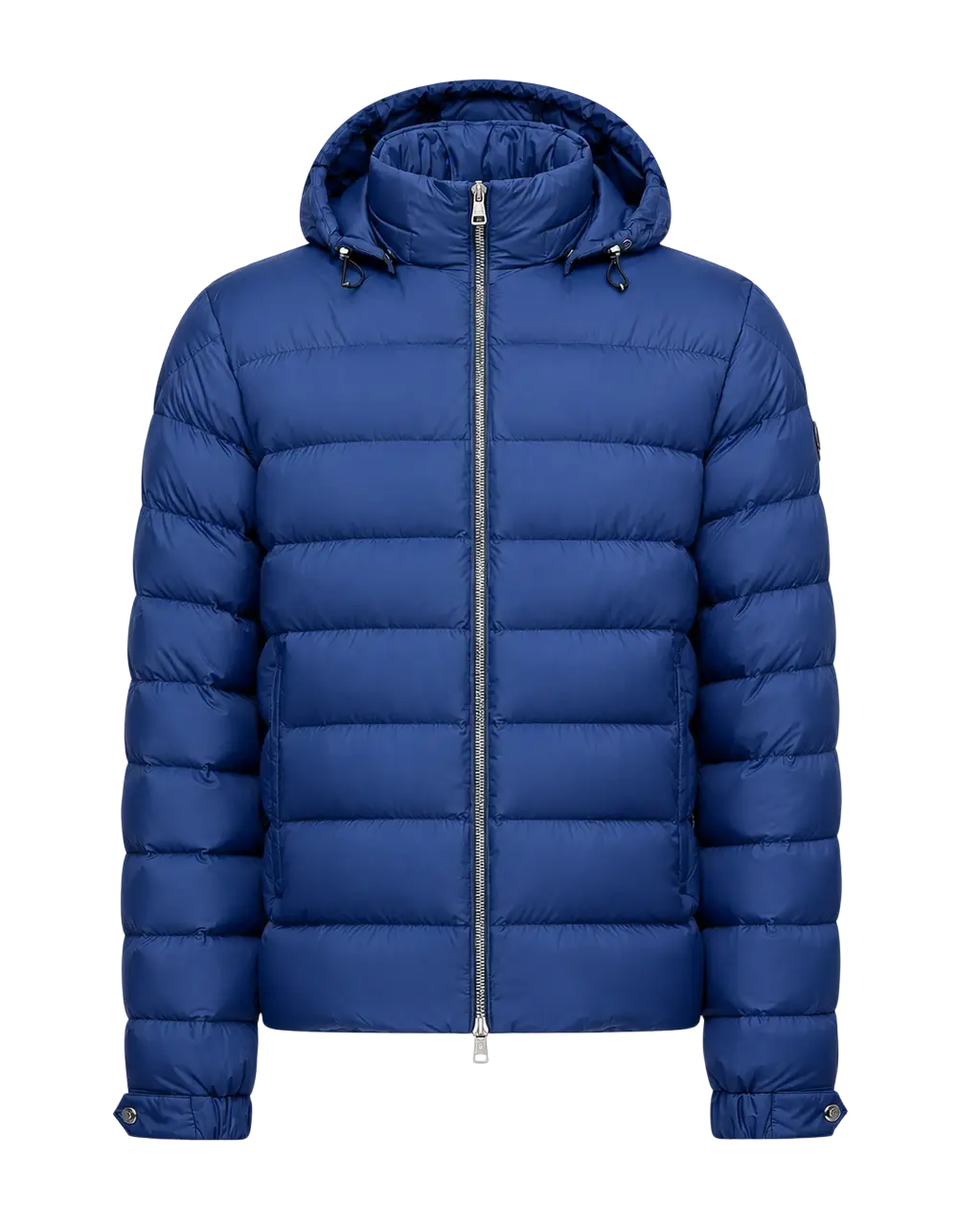MONCLER - Doudoune courte Arneb à capuche Bleu