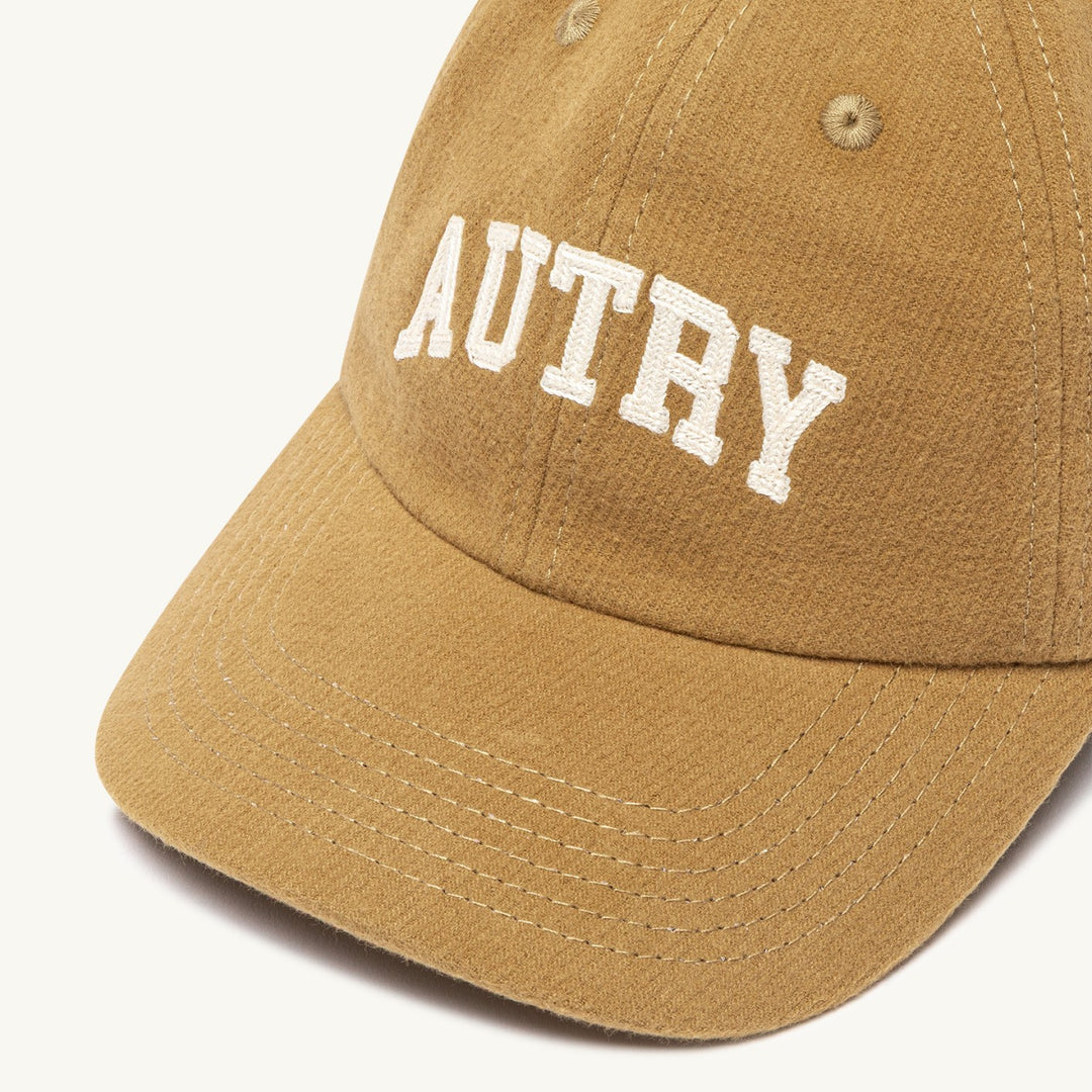 AUTRY - Casquette College Logo en coton Beige