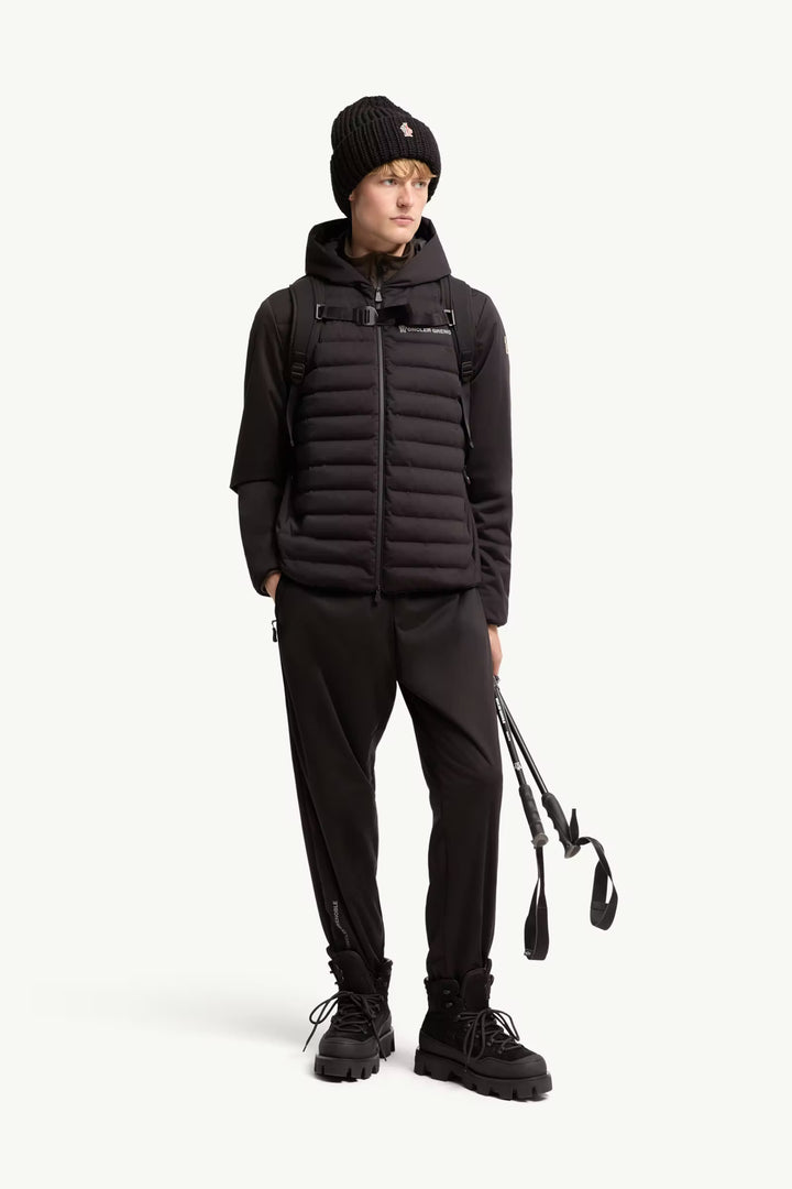MONCLER - Cardigan zippé matelassé Noir