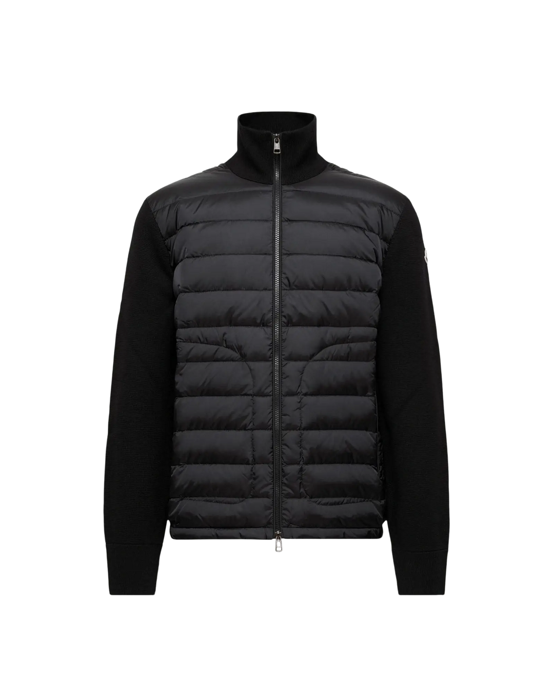 MONCLER – Cardigan zippé matelassé Noir