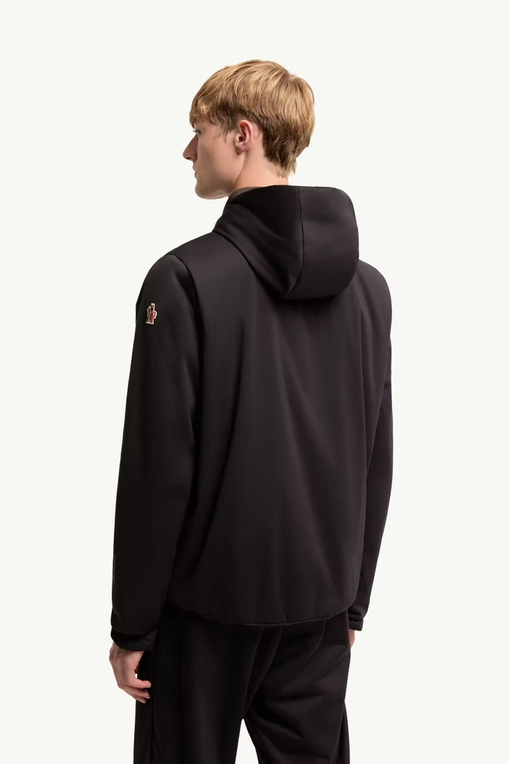 MONCLER - Cardigan zippé matelassé Noir