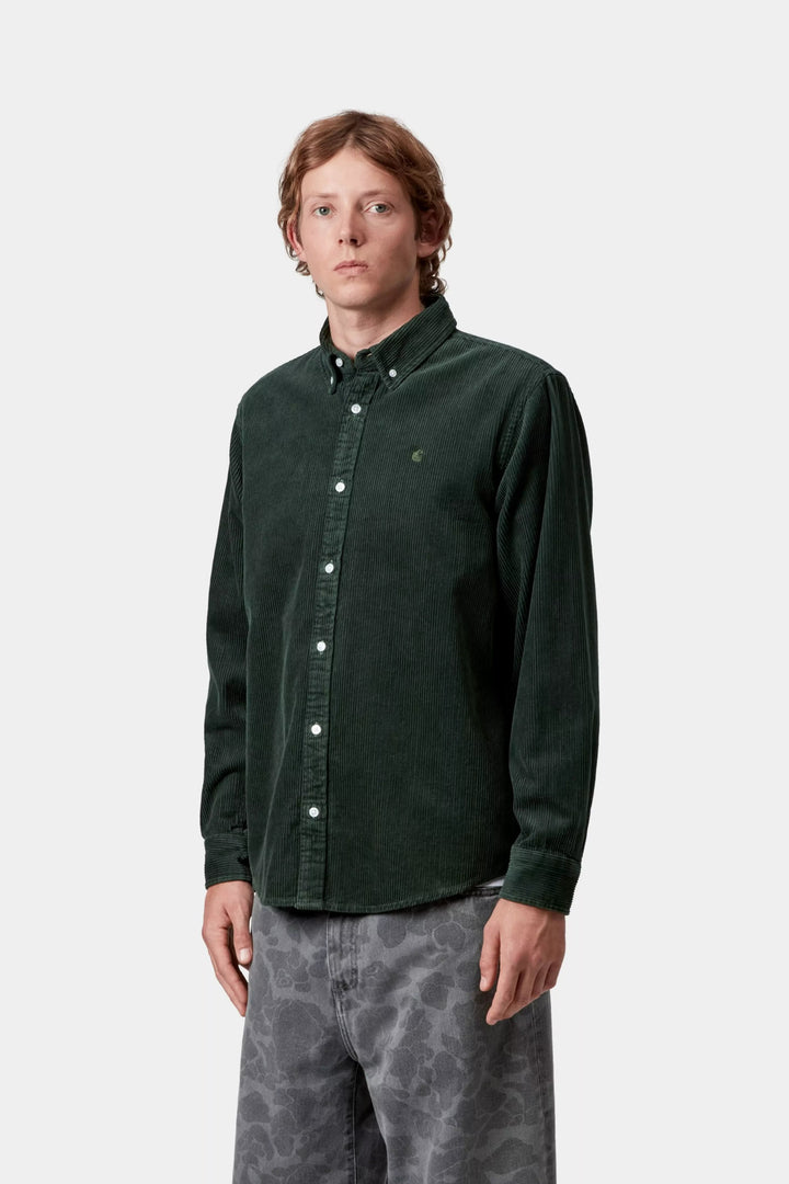 CARHARTT WIP - Chemise L/S Madison Cord Shirt Sycamore Tree - Lothaire