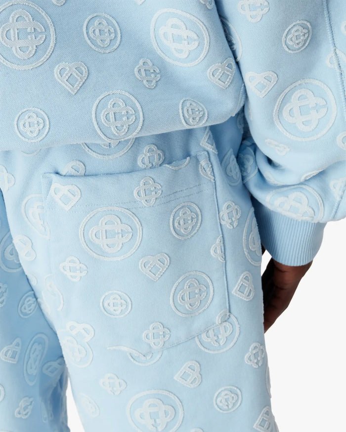 CASABLANCA - Applique Monogram Sweatshorts Bleu - Lothaire