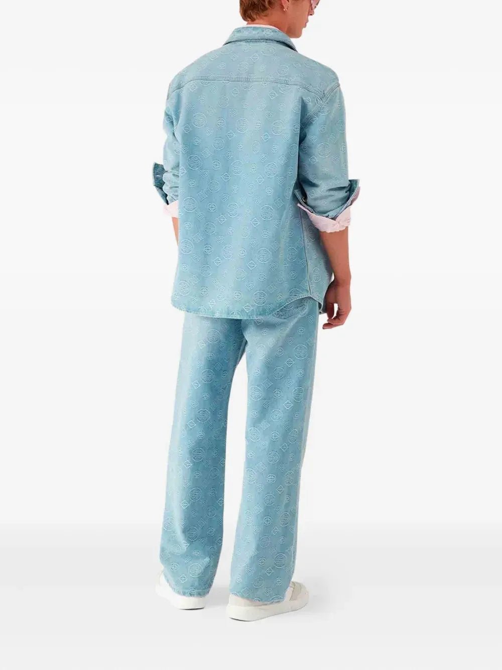 CASABLANCA - bleached monogram denim bleu - Lothaire