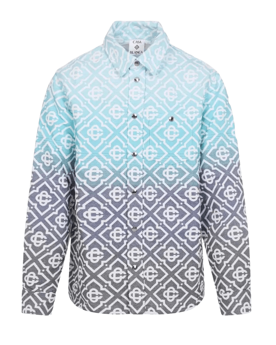 CASABLANCA - Blousons à Motif Monogrammé Dégradée Bleu - Lothaire