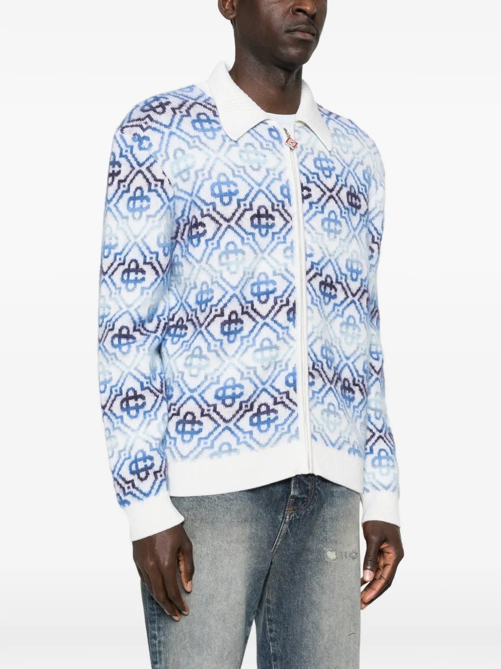 CASABLANCA - Cardigans à Fermeture Zippé Bleu Claire - Lothaire