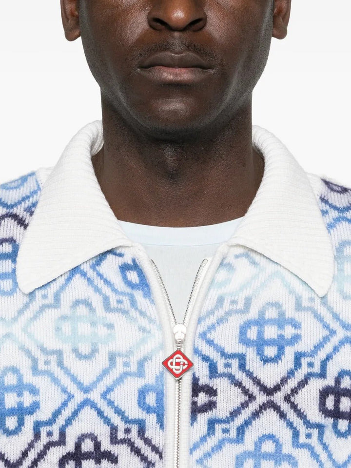 CASABLANCA - Cardigans à Fermeture Zippé Bleu Claire - Lothaire