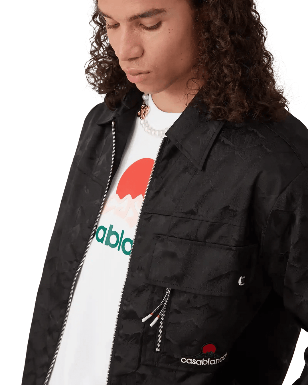CASABLANCA - Chemise à fermeture éclair en nylon Moutain Camo - Lothaire
