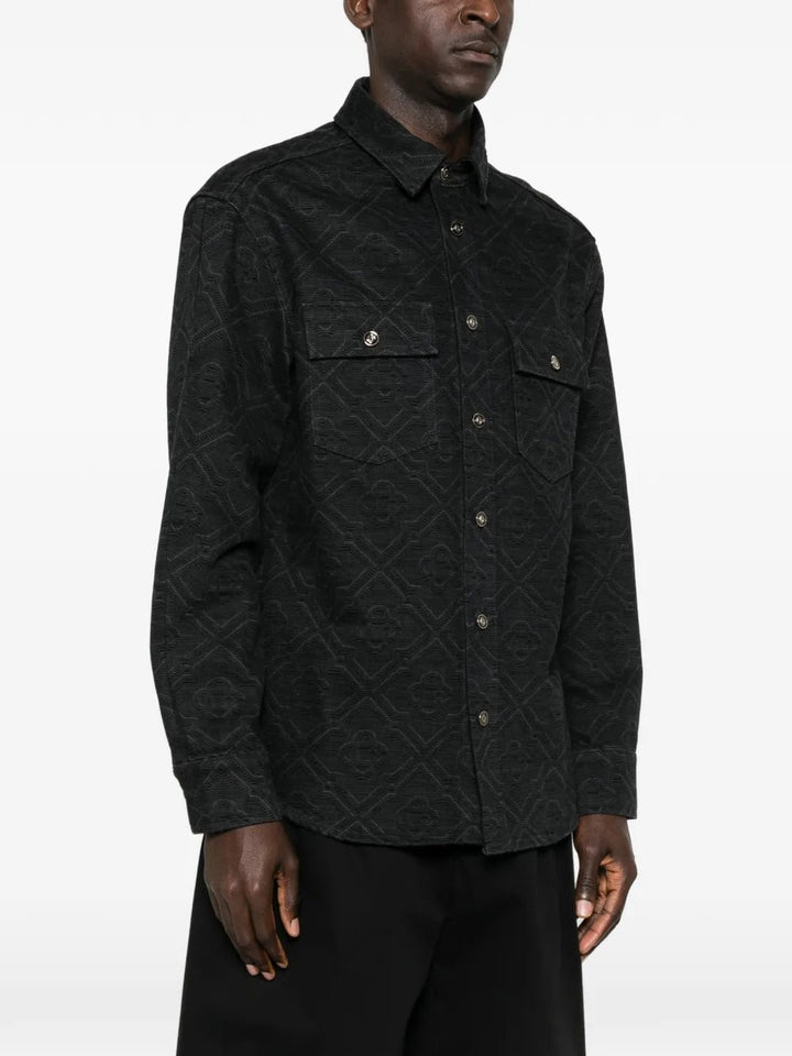 CASABLANCA - Chemise à Motif Monogrammé Noir - Lothaire