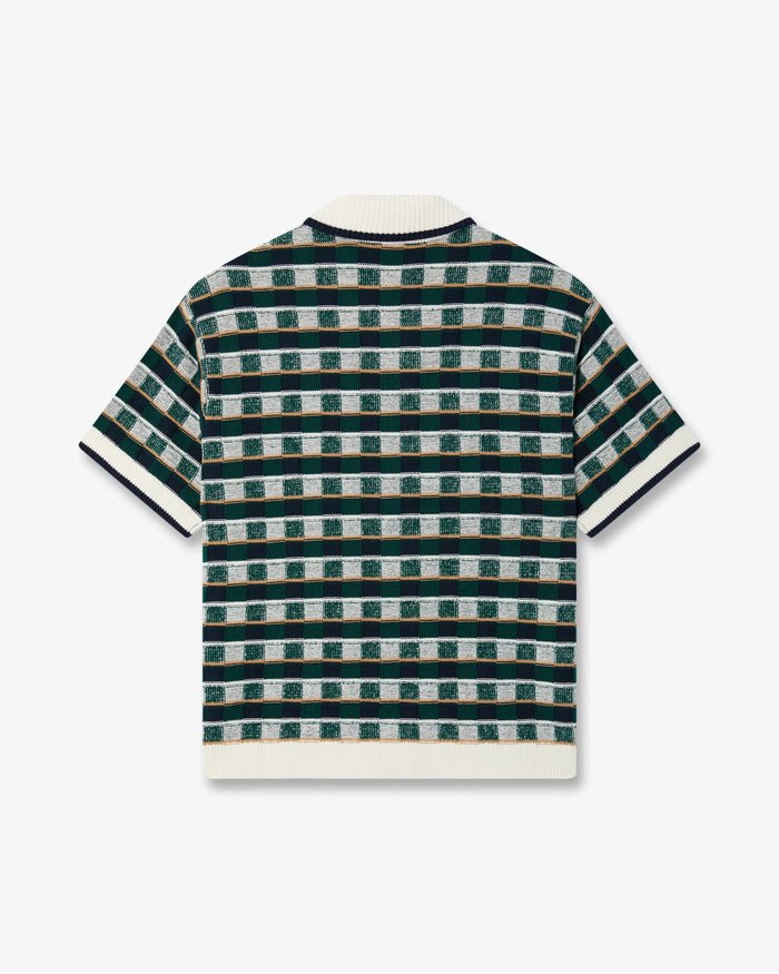 CASABLANCA - Chemise Crochet Motif Mosaïque Verte - Lothaire