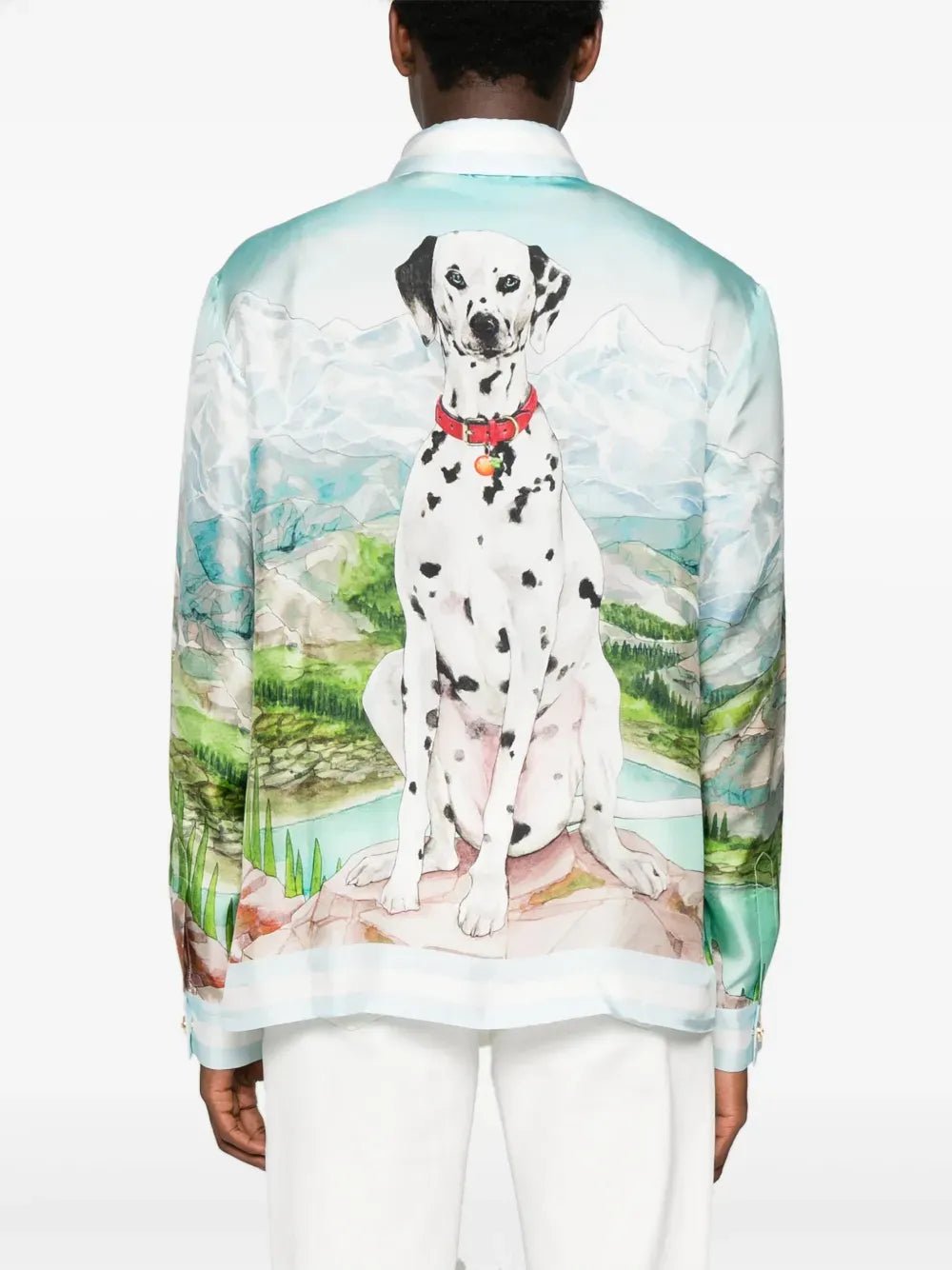 CASABLANCA - Chemise en soie Dalmatien à la montagne - Lothaire