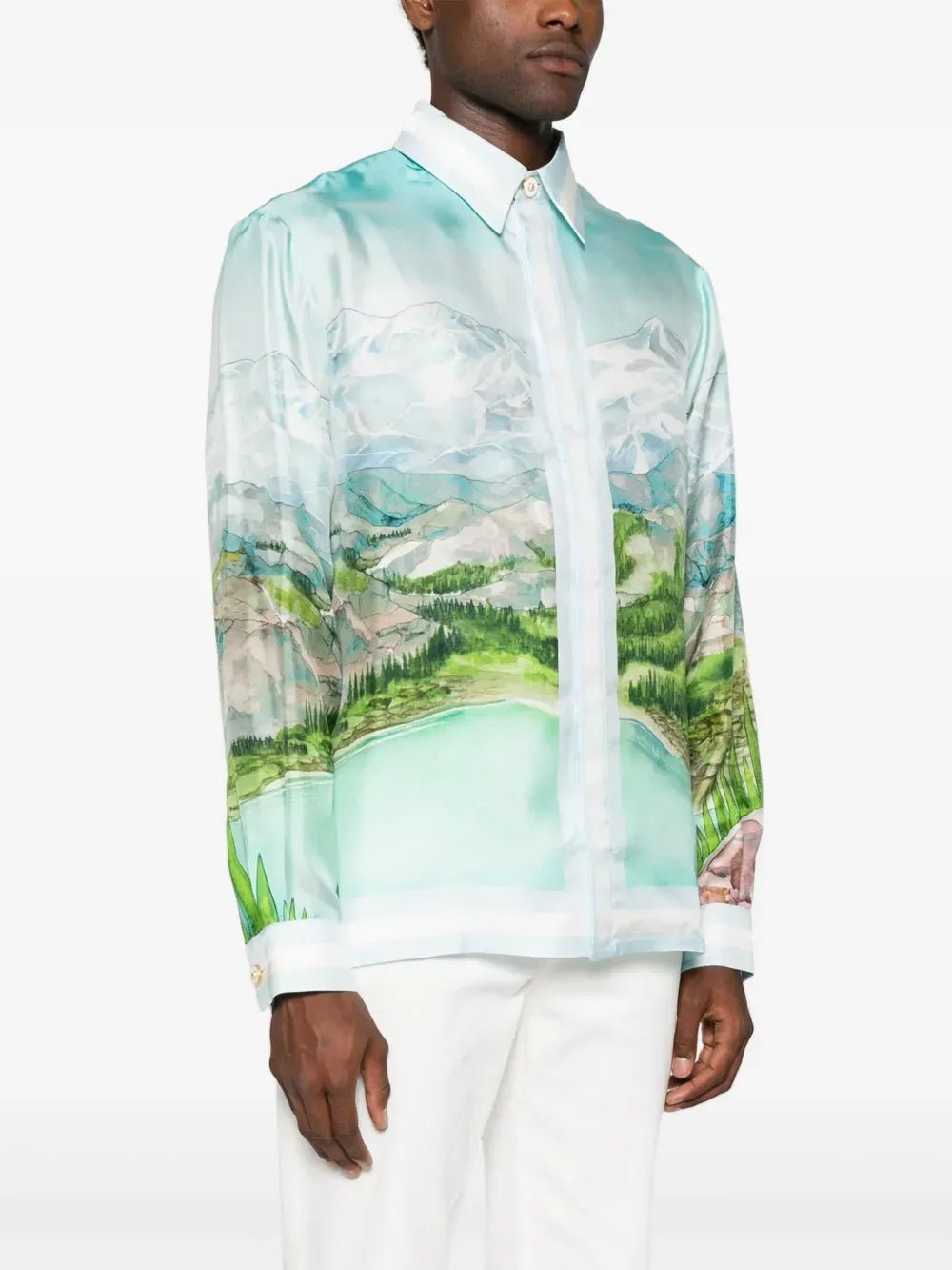 CASABLANCA - Chemise en soie Dalmatien à la montagne - Lothaire