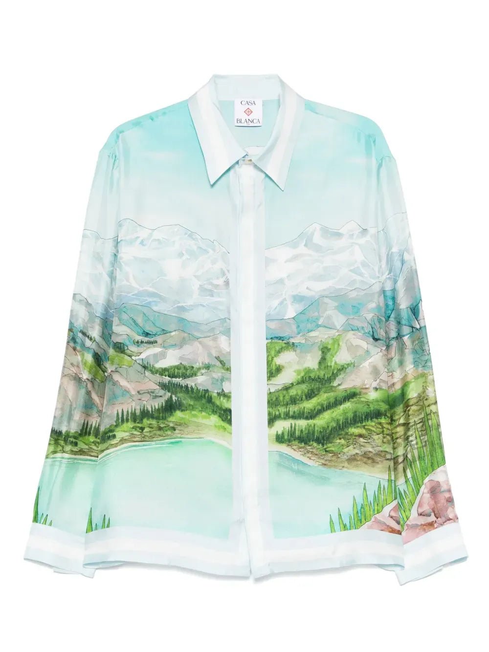 CASABLANCA - Chemise en soie Dalmatien à la montagne - Lothaire