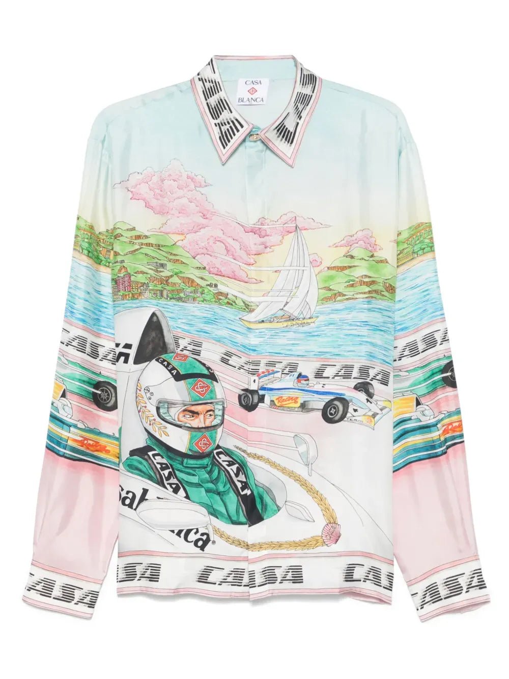 CASABLANCA - Chemise en soie the art of racing - Lothaire