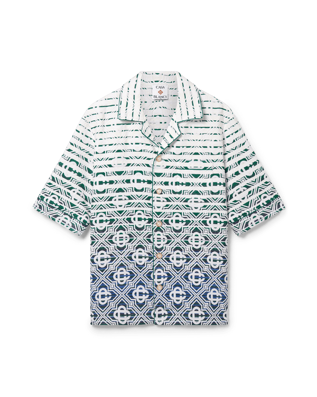 CASABLANCA - CHEMISE EN TISSU ÉPONGE À MOTIF DÉGRADÉ MONOGRAMME - Lothaire