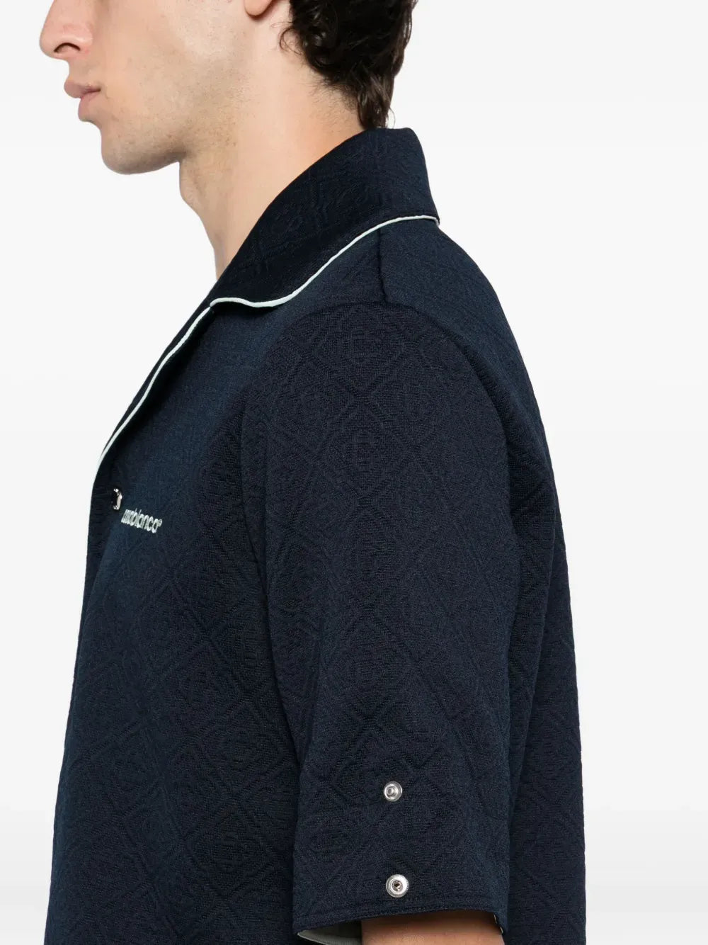 CASABLANCA - Chemise texturée à logo bleu marine - Lothaire