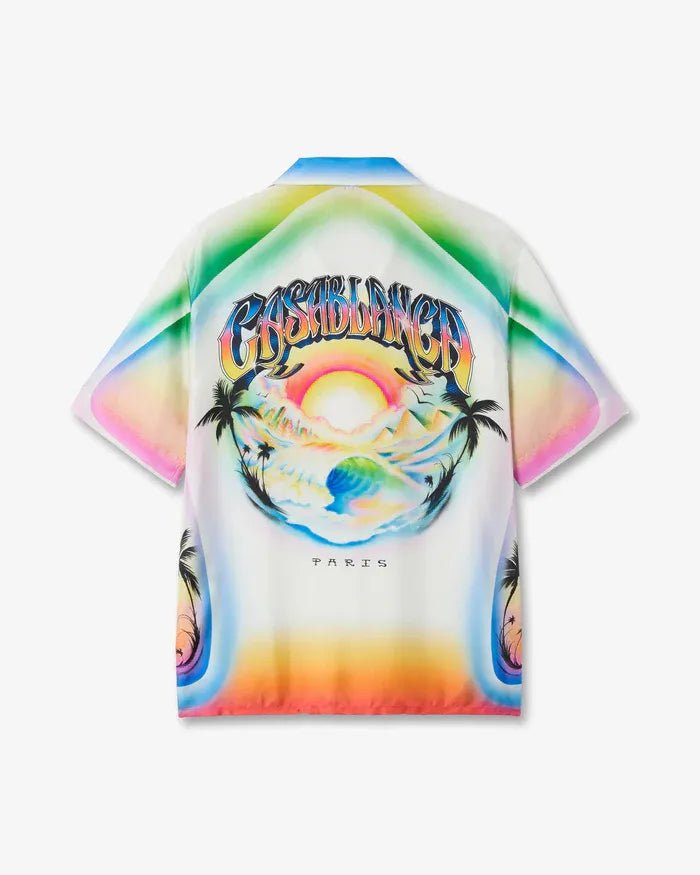 CASABLANCA - Chemises en soie multicolore Airspray à manches courtes Ethereal - Lothaire