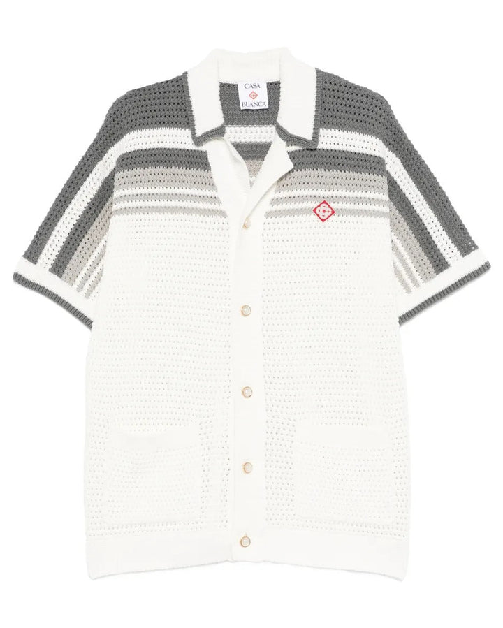 CASABLANCA - Chemises Rayée à Manches Courtes Blanche - Lothaire