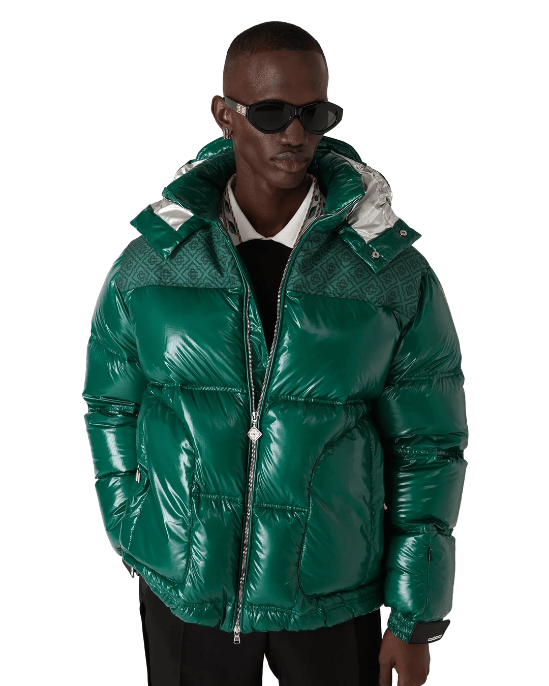 CASABLANCA - Doudoune nylon vert - Lothaire