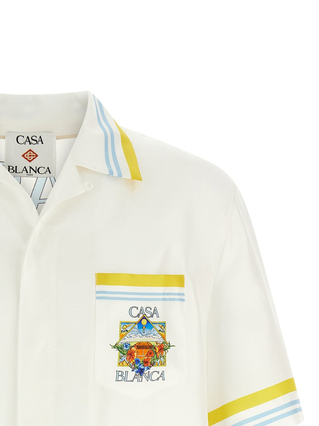 CASABLANCA - Flower Court Icon Shirt Blanc - Lothaire