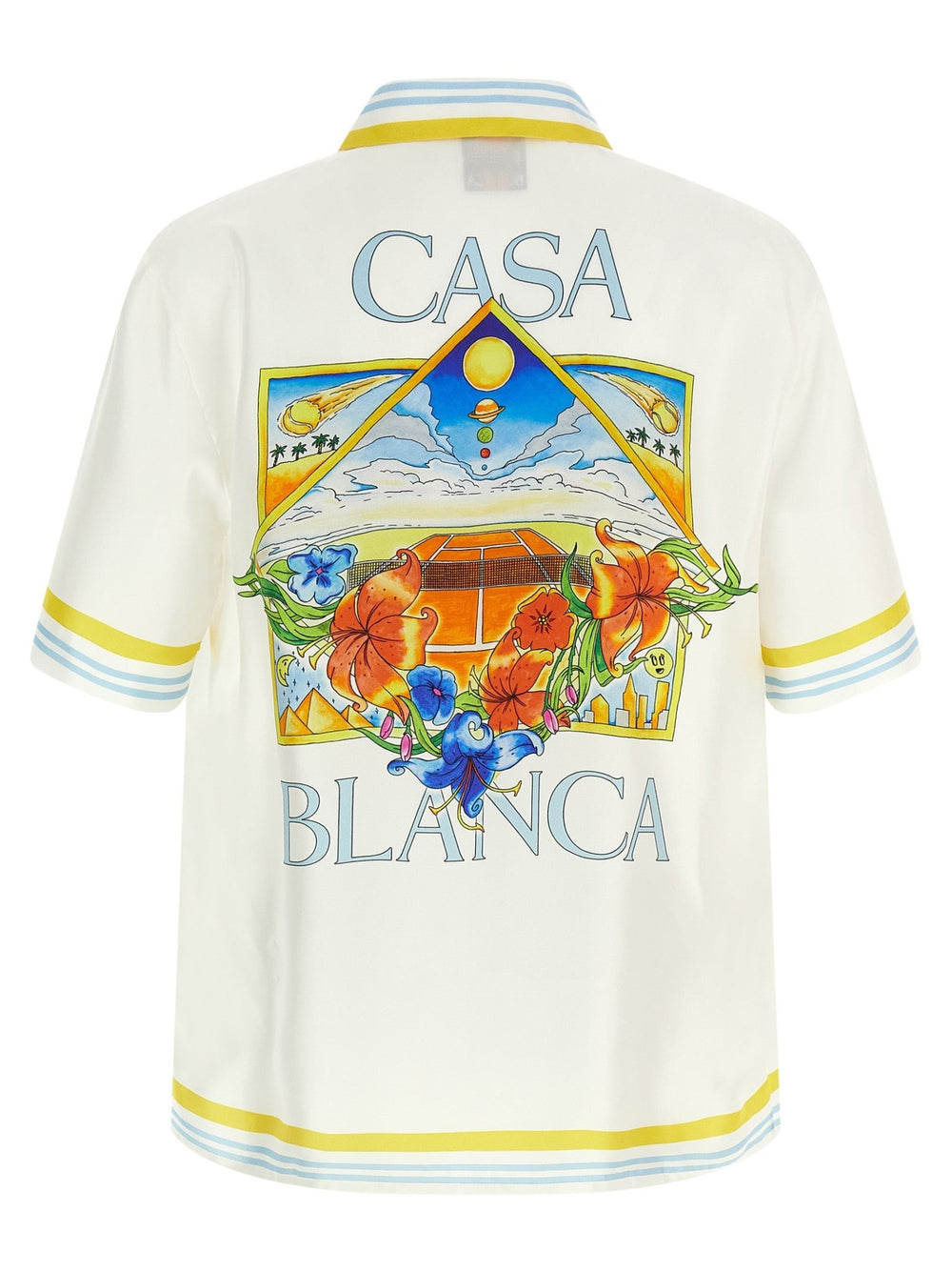 CASABLANCA - Flower Court Icon Shirt Blanc - Lothaire