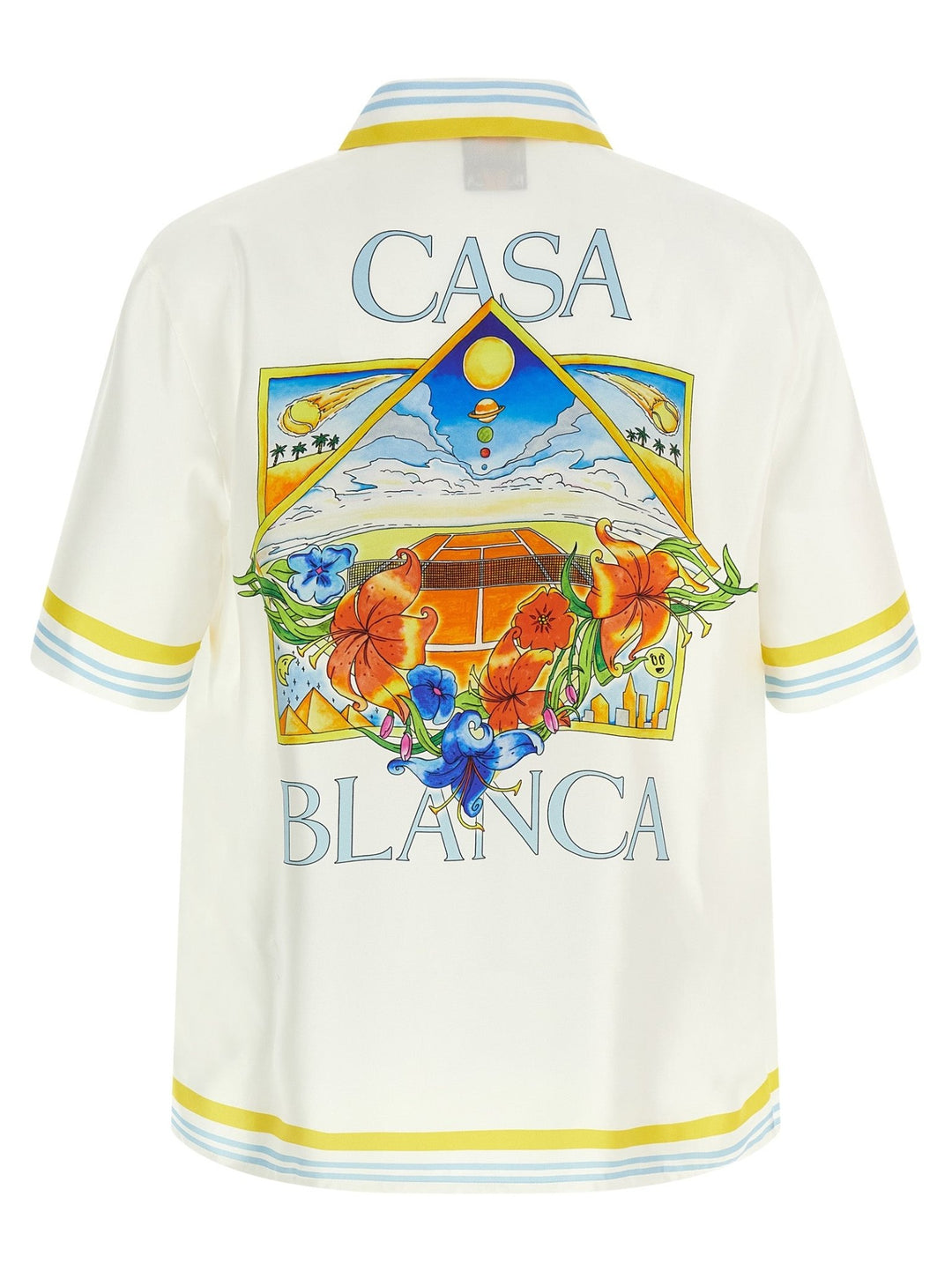 CASABLANCA - Flower Court Icon Shirt Blanc - Lothaire