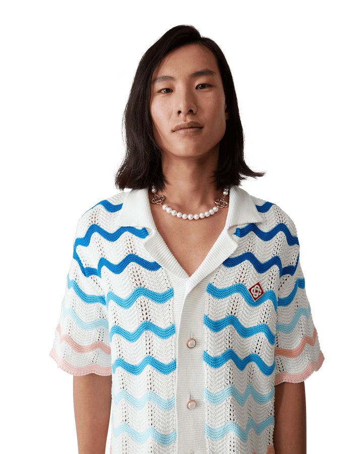 CASABLANCA - GRADIENT WAVE CROCHET SHIRT - Lothaire