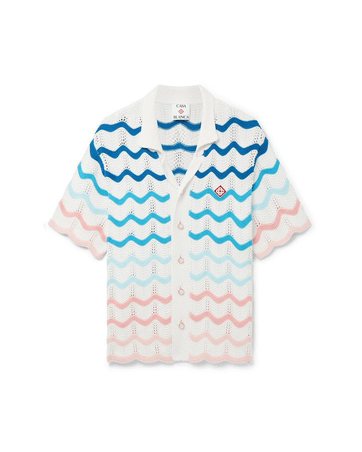 CASABLANCA - GRADIENT WAVE CROCHET SHIRT - Lothaire