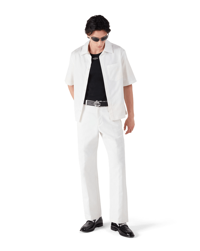 CASABLANCA - Pantalon chino à monogramme Blanc - Lothaire