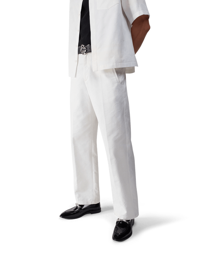 CASABLANCA - Pantalon chino à monogramme Blanc - Lothaire