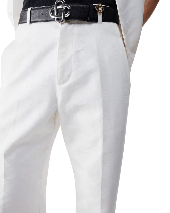 CASABLANCA - Pantalon chino à monogramme Blanc - Lothaire