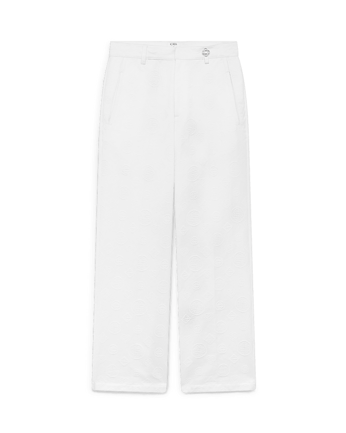 CASABLANCA - Pantalon chino à monogramme Blanc - Lothaire