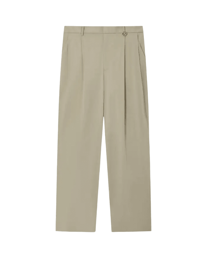 CASABLANCA - Pantalon Droit à Pinces Marron Clair - Lothaire