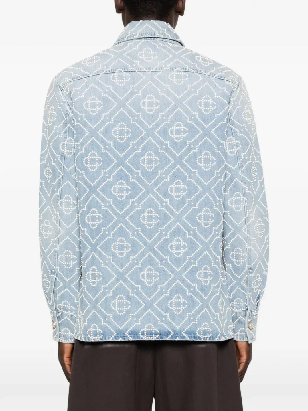 CASABLANCA - Pearl Monogram Denim Shirt Bleu - Lothaire