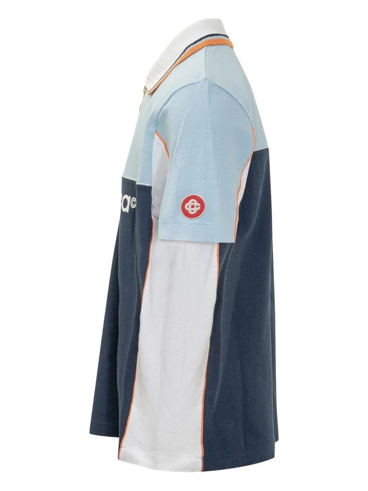 CASABLANCA - Polo à design color block bleu - Lothaire