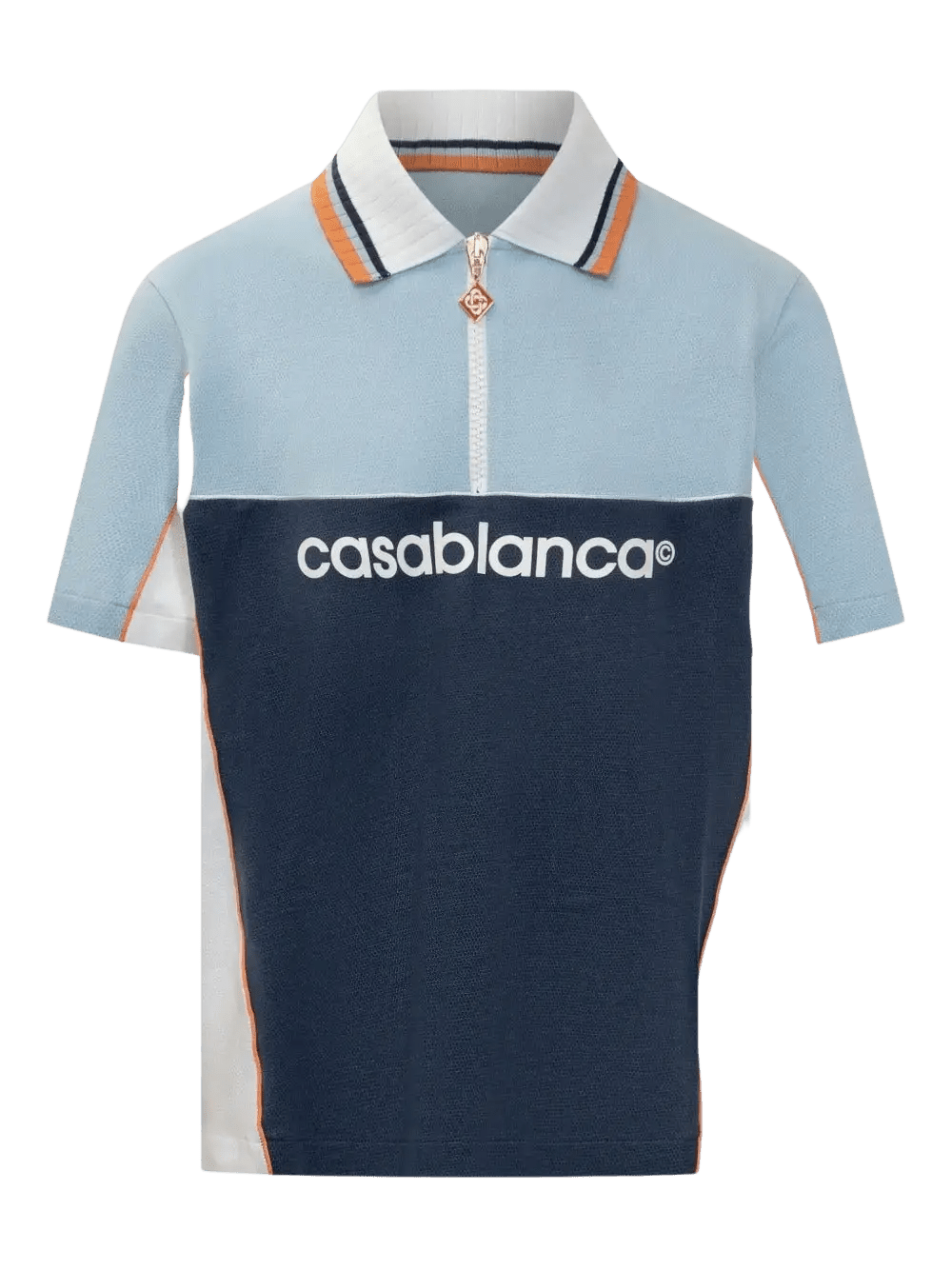 CASABLANCA - Polo à design color block bleu - Lothaire