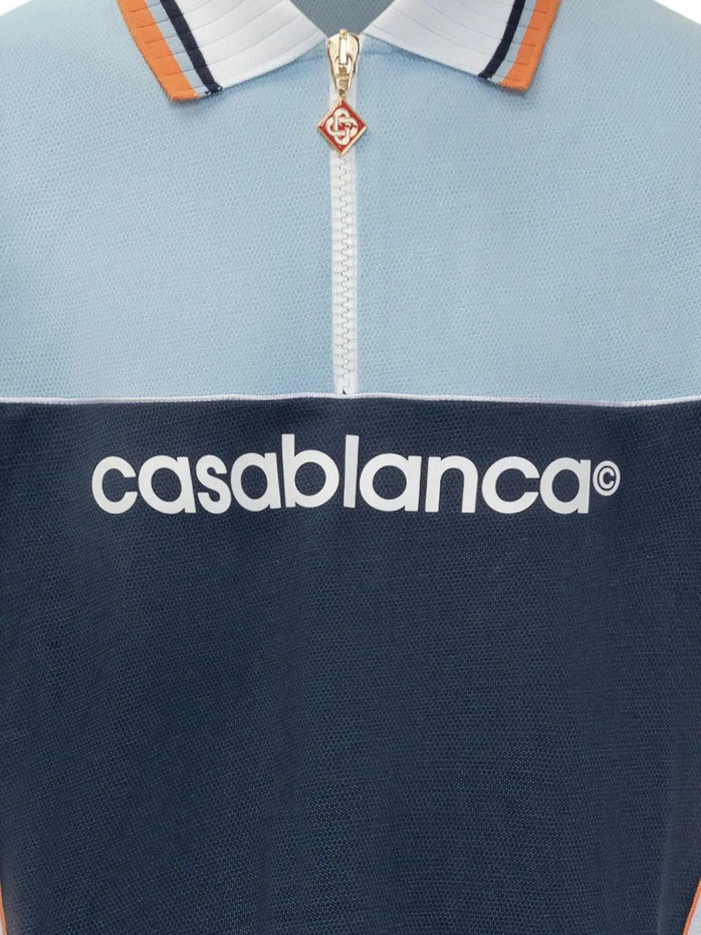 CASABLANCA - Polo à design color block bleu - Lothaire