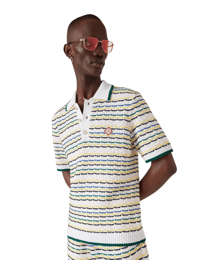 CASABLANCA - Polo à manches courtes à coutures rentrées Multicolore - Lothaire