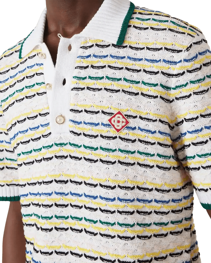CASABLANCA - Polo à manches courtes à coutures rentrées Multicolore - Lothaire