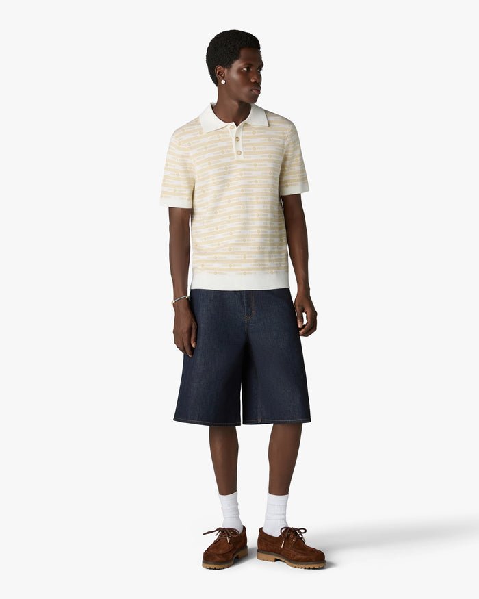 CASABLANCA - Polo en Maille Logo Beige - Lothaire