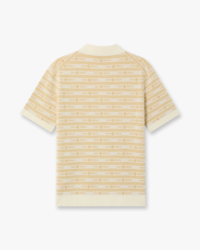 CASABLANCA - Polo en Maille Logo Beige - Lothaire
