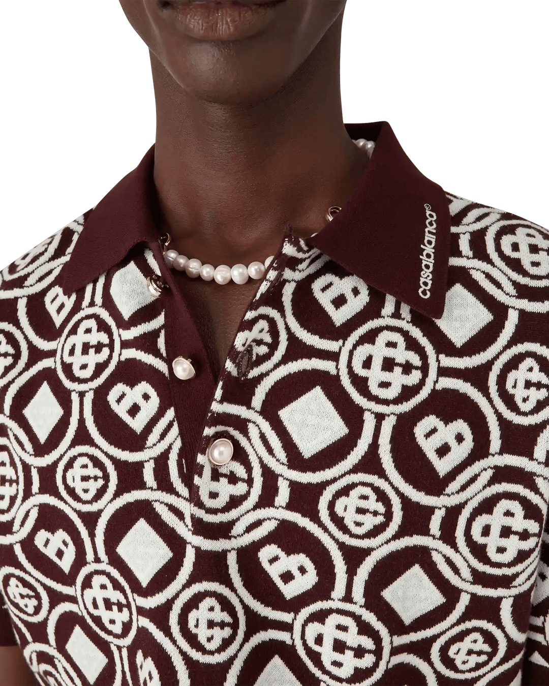 CASABLANCA - Polo en maille Monogram - Lothaire