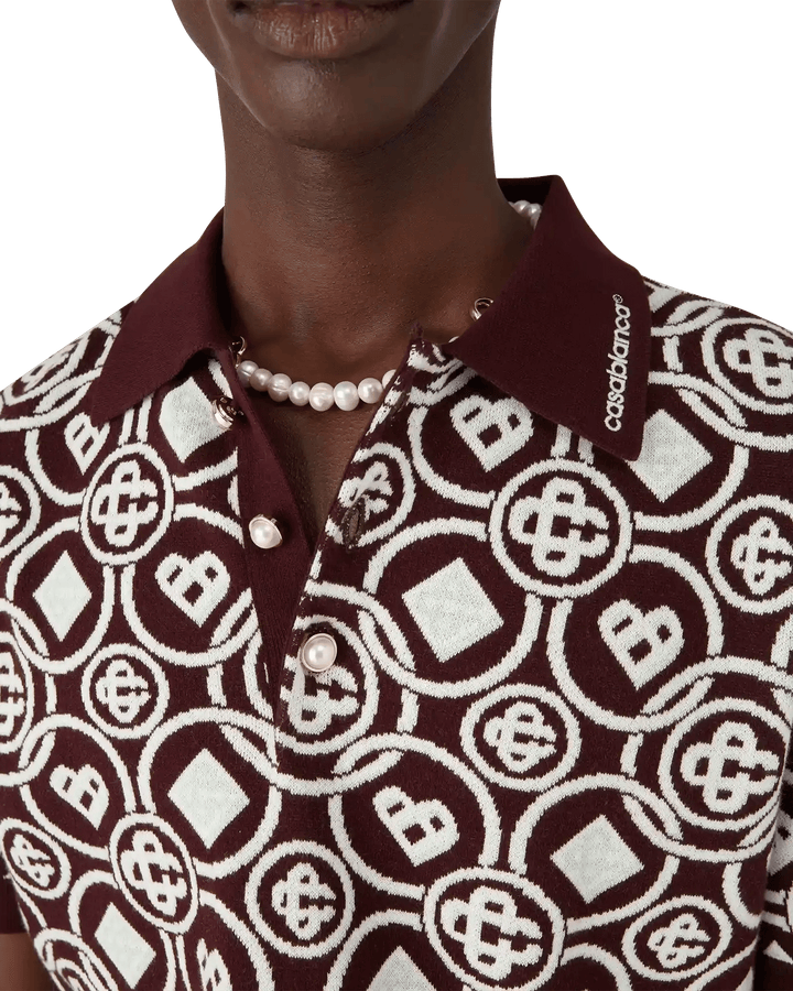 CASABLANCA - Polo en maille Monogram - Lothaire