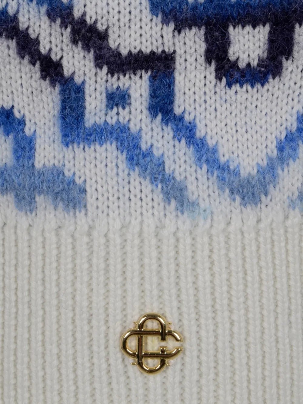 CASABLANCA - Pull à Motif Monogrammé Bleu Claire - Lothaire