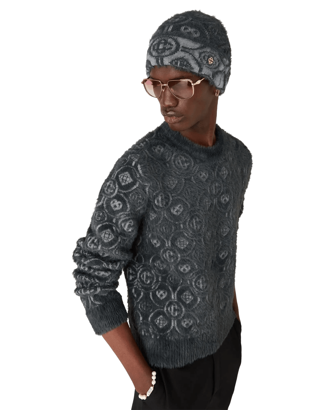 CASABLANCA - Pull duveteux Monogram - Lothaire