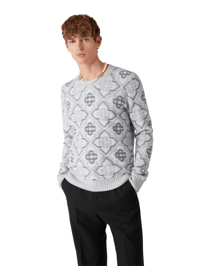 CASABLANCA - PULL EN TRICOT MONOGRAMME Gris - Lothaire